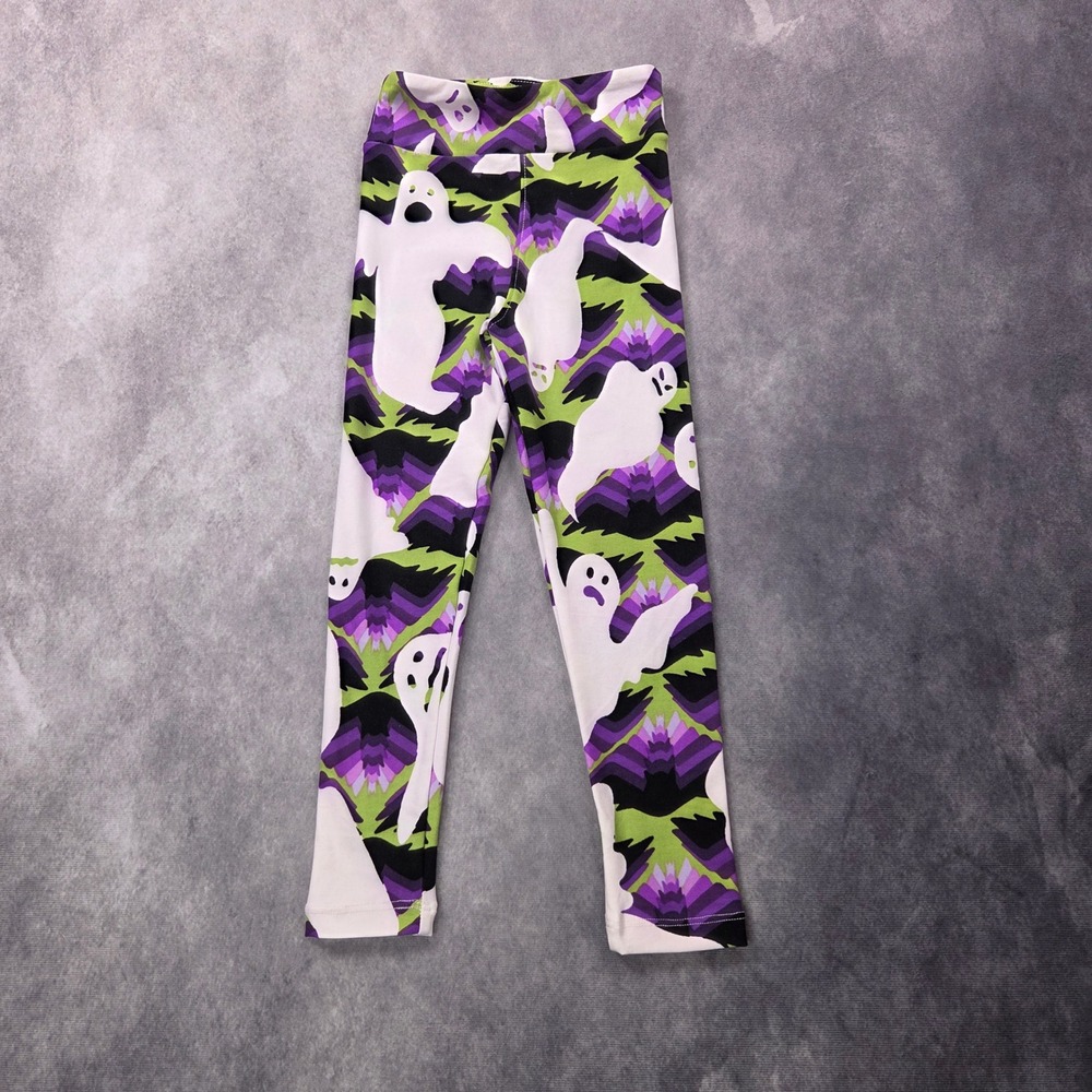 LuLaRoe Leggings Kids SM Ghost Halloween Purple Green Spooky Festive New Soft
